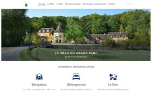 Réalisation du site lavilladugrandparc.com par s404 Solution 404